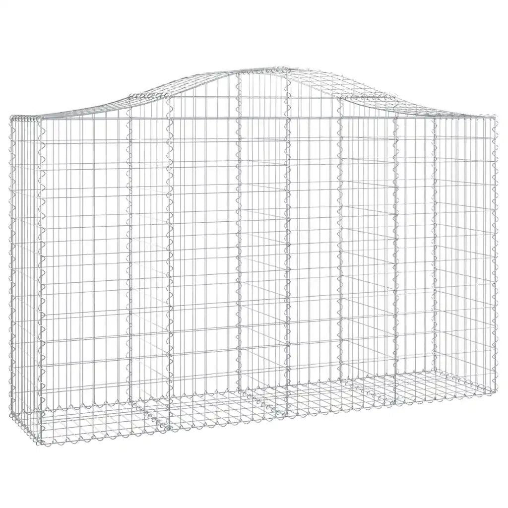 Cesti Gabbioni ad Arco 5 pz 200x50x120/140 cm Ferro Zincatocod mxl 99971