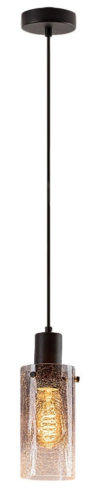 Lampada a sospensione vintage nera vetro E27 Rabalux