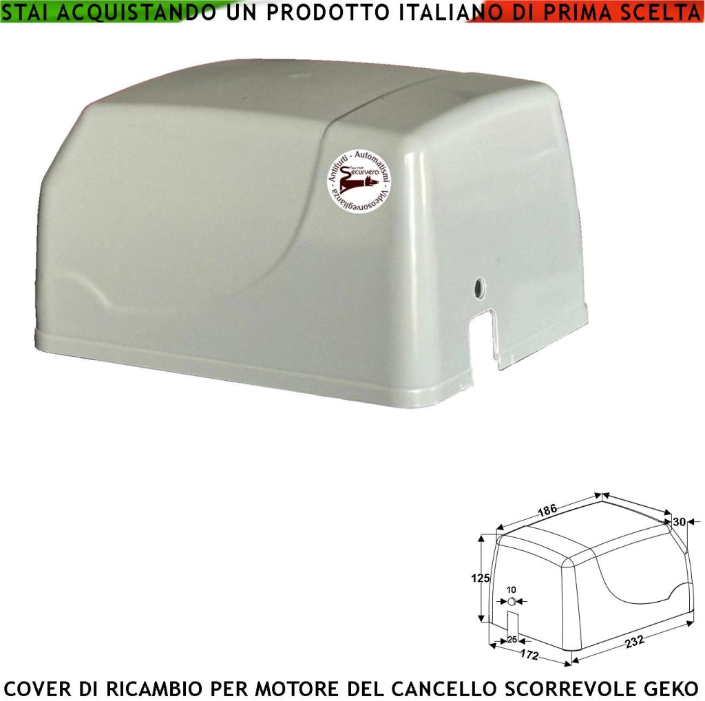 Coperchio Protezione del Motore Elettrico Geko Montato Sul Cancello Scorrevole Il Carter in ABS Di Ricambio Protegge L’elettronica i Fine Corsa il Motoriduttore Dagli Agenti Esterni Insetti e Animali