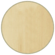 Tappeto del soggiorno | Tappeto Rotondo Naturale Chiaro 80 cm in Bamb¨´