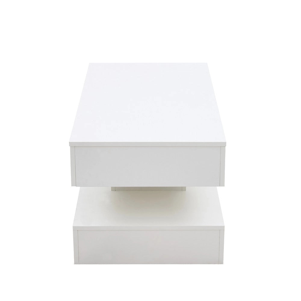 Tavolino da Caff¨¨ con LED e Vano Contenitore ¨C MINIMAL ¨C 100x50x42 cm