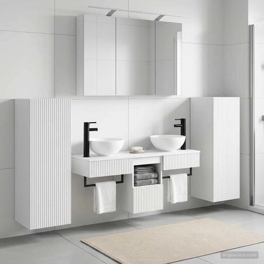 Set di mobili per il bagno 6 pz Bianco 3407111