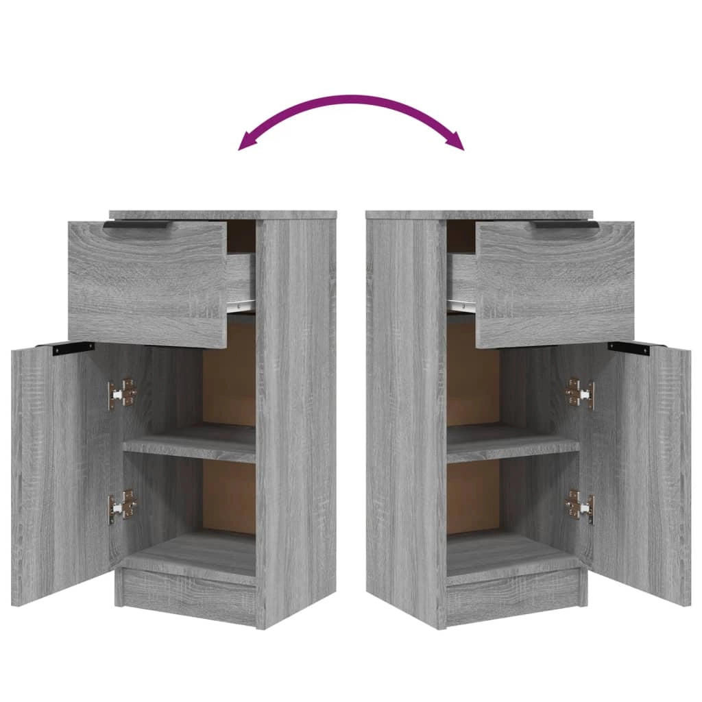 Buffet credenza cassettiera armadio mobile contenitore organizer cucina soggiorno salotto Sonoma 30 x 30 x 70 cm legno ingegnerizzato grigio 02_0036289
