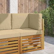 Cuscino per divano da esterno 3 pcs Beige Poliestere