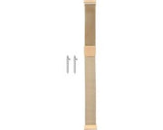 Cinturino orologio in mesh rossogold senza ruggine, 16mm, chiusura magnetica, regolabile per uomo e donna.