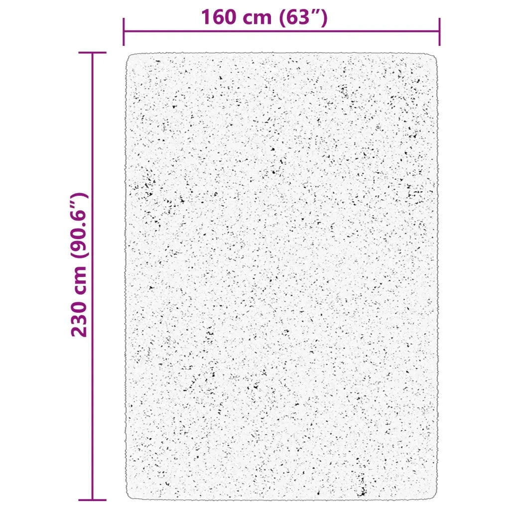Tappeto a Pelo Corto HUARTE Morbido e Lavabile Beige 160x230 cm 375022