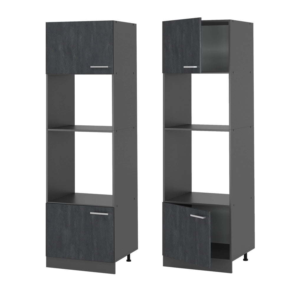 Vicco Set mobili bagno Calcestruzzo nero 60 cm