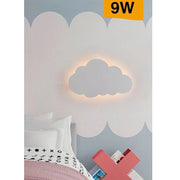 Trade Shop - Applique A Led Forma Nuvola Lampada Da Parete 9 W 3 Colorazione Di Luce Aq28-b3c -