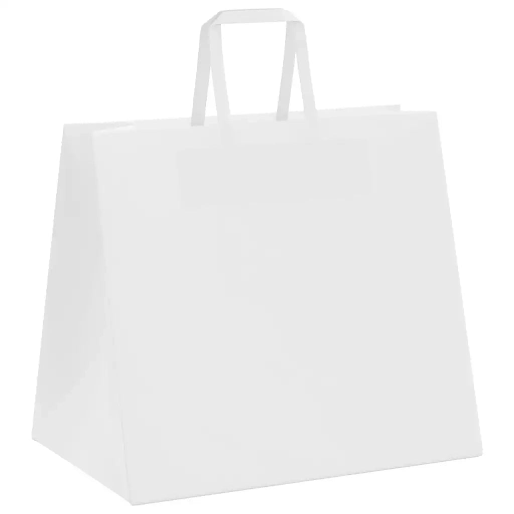 Sacchetti di Carta 50 pz con Manici Bianchi 32x22x28 cm