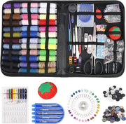Kit di base per la confezione con 230 accessori per la confezione, comprende ago da cucire, aghi, forbici, bottoni ecc., adatto per principianti, adulti, uso domestico, macchina da cucire e viaggi.