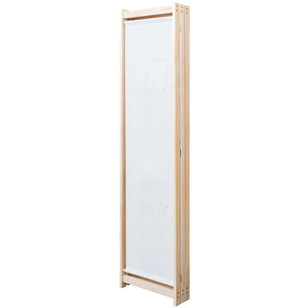 Paravento a 3 Pannelli-Divisorio Crema 120x170x4 cm in Tessuto