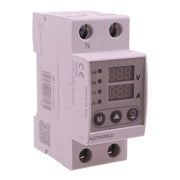 Relè Monitoraggio e Protezione Tensione Corrente con Display, 2P Monofase 40A AC220V, Protezione Sovra/Sottotensione e Sovracorrente, Guida DIN, Ingresso da Sotto, GPS8-02