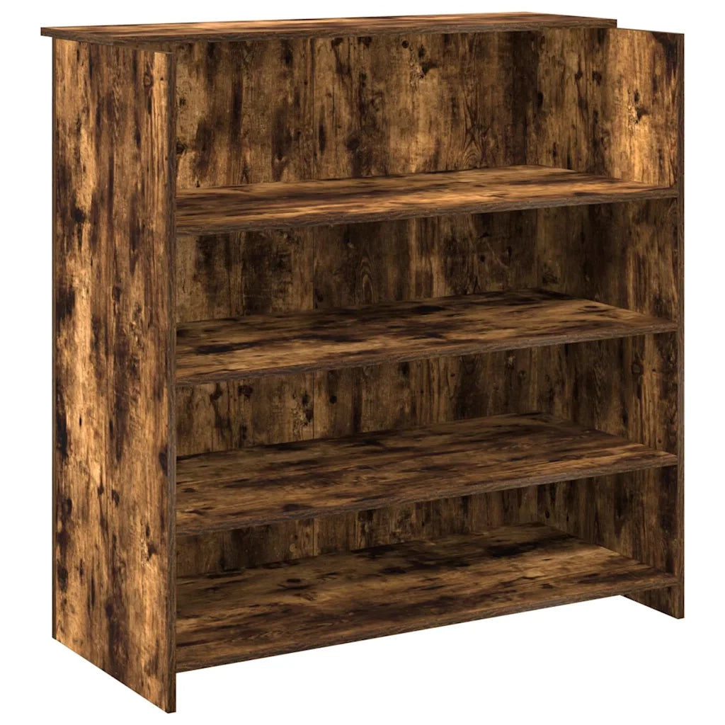 vidaXL Banco Reception Rovere Fumo 100x50x103,5cm in Legno Multistrato