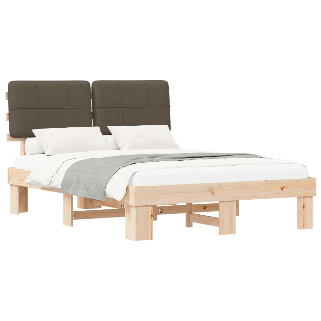 Letto con Testiera Rivestita Talpa 120 x 190 cm Pino massello 877437