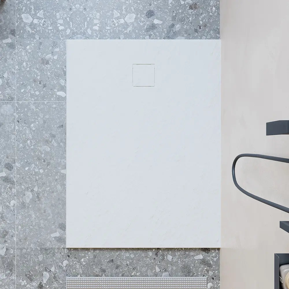 Piatto doccia 90x110 cm colore bianco effetto pietra | Samos
