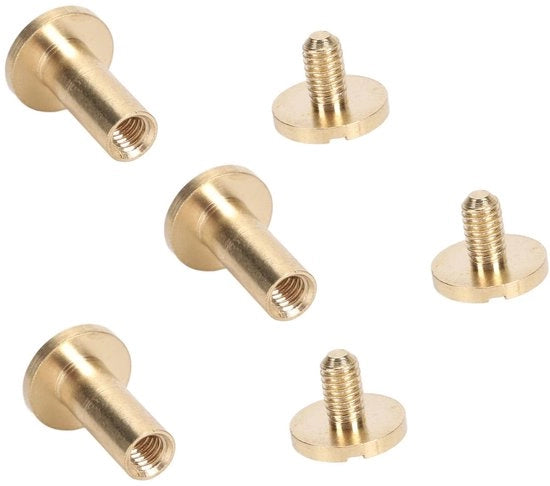 Viti a espansione Premium Qualità - Viti a espansione in ottone - Viti a espansione decorative - Viti a espansione per pelle - Viti a espansione per borse - Installazione semplice - Viti a espansione decorative