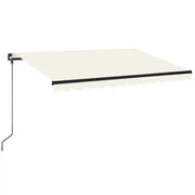 Tenda da Sole | Tenda parasole Retrattile Manuale con LED 350x250 cm Crema