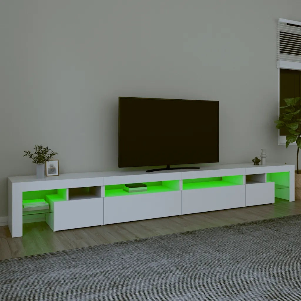 Mobile Porta TV con Luci LED Bianco 290x36,5x40 cm 3152802