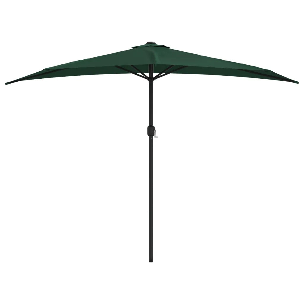 Ombrellone da Balcone-Ombrello da giardino Palo in Alluminio Verde 300x155 cm a Met¨¤