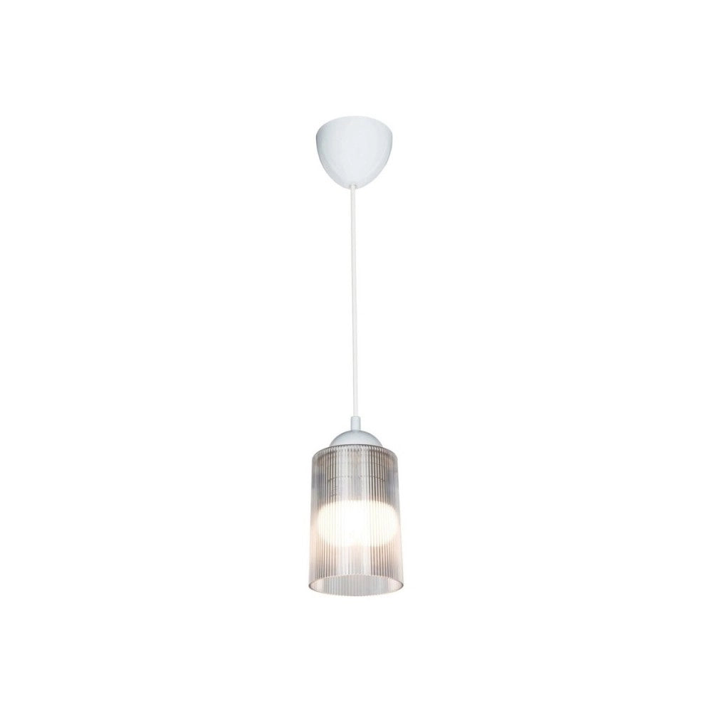 Lampada a sospensione con paralume cilindrico in plastica trasparente Optical ASZ1025