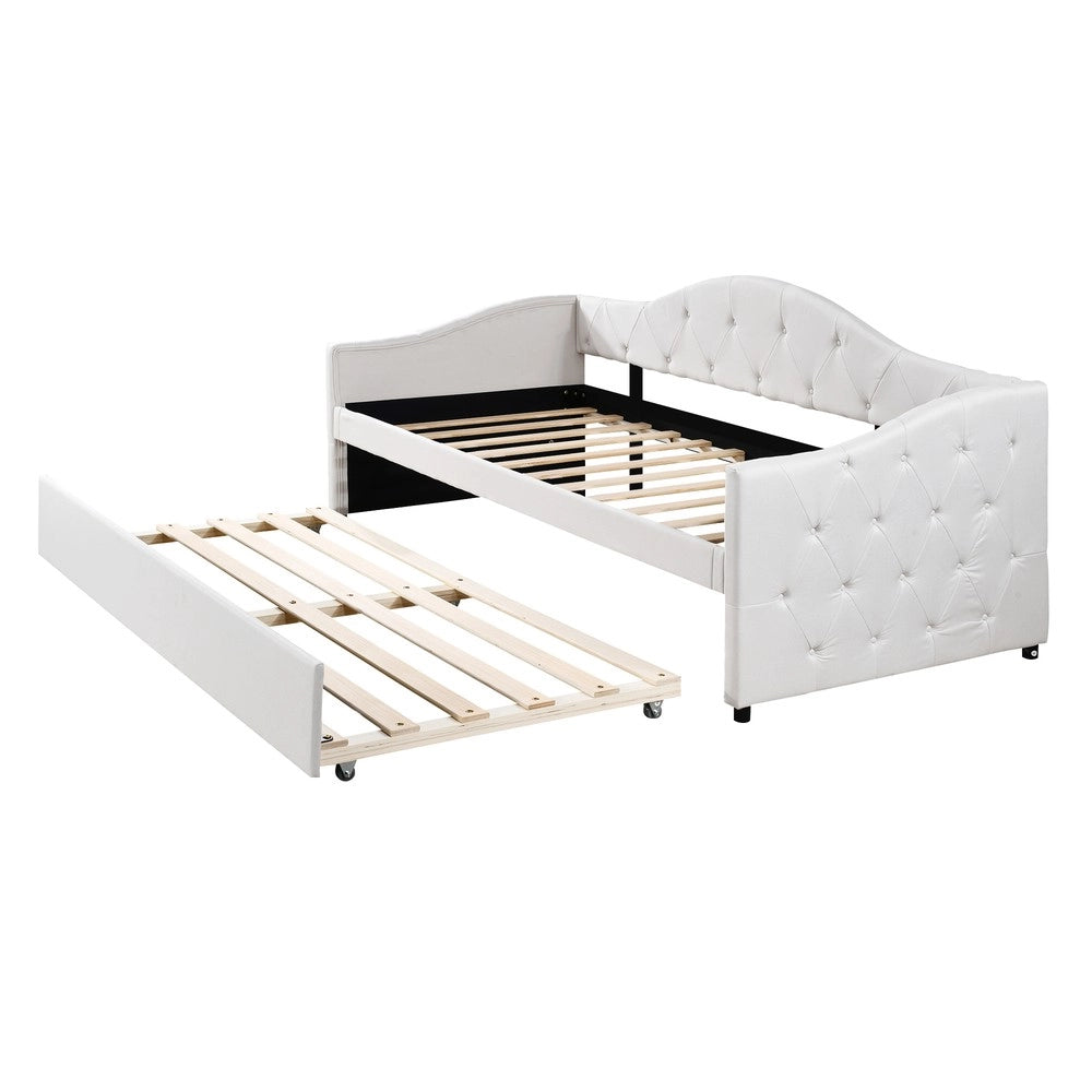 Letto singolo estraibile tessuto ¨C Minimal ¨C beige 90x200cm