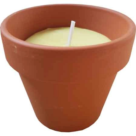 KIT CANDELE ALLA CITRONELLA IN TERRACOTTA Ø cm 6x6h - confezione 6 pezzi