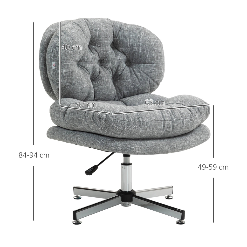 Sedia da ufficio ¨C zephmum ¨C imbottita, regolabile in altezza, grigio