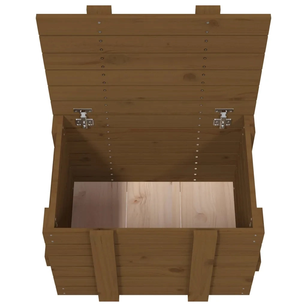 Contenitore Portaoggetti Ambra 58x40,5x42cm Legno Massello Pino 824996
