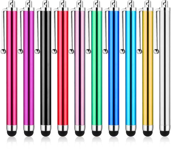 Stilo universale a 10 pezzi - Materiale in lega di alluminio - Misura 11 x 1,3 cm - Ideale per disegnare e prendere appuntamenti