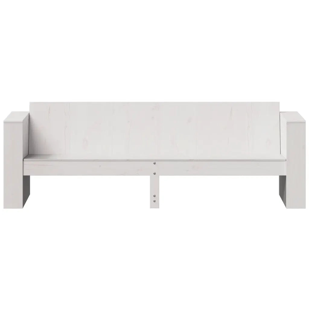 Divano Giardino 3 Posti Bianco 189x60x62 cm Legno Massello Pino 832374