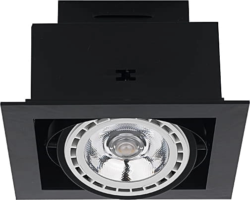 Faretto incasso quadrato Nowodvorski Downlight nero GU10 ES111