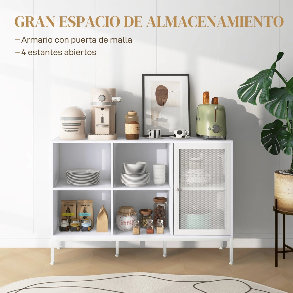 Credenza da cucina ¨C zephmum ¨C bianco, 120x37x81,5 cm