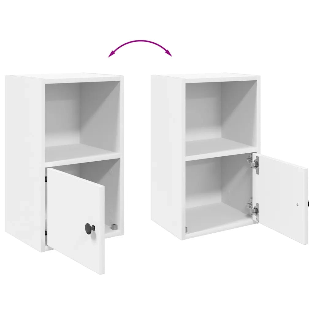Libreria-Scaffale per Libri-Mobile di Stoccaggio Bianca 31x24x52 cm in Legno Multistrato