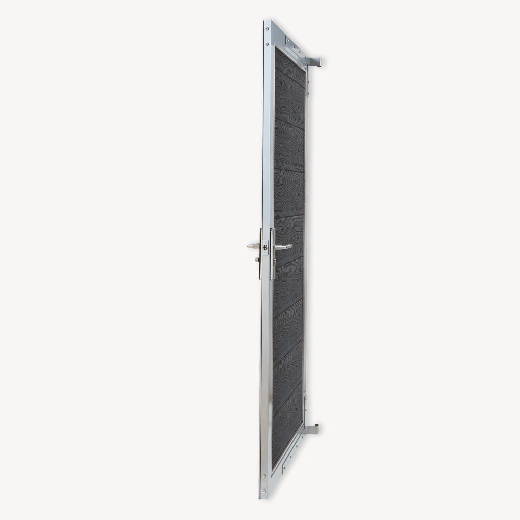 Cancello da Giardino Pedonale Segovia 90x180 cm Porta per Recinzione con Serratura - Grigio NEU.HOLZ