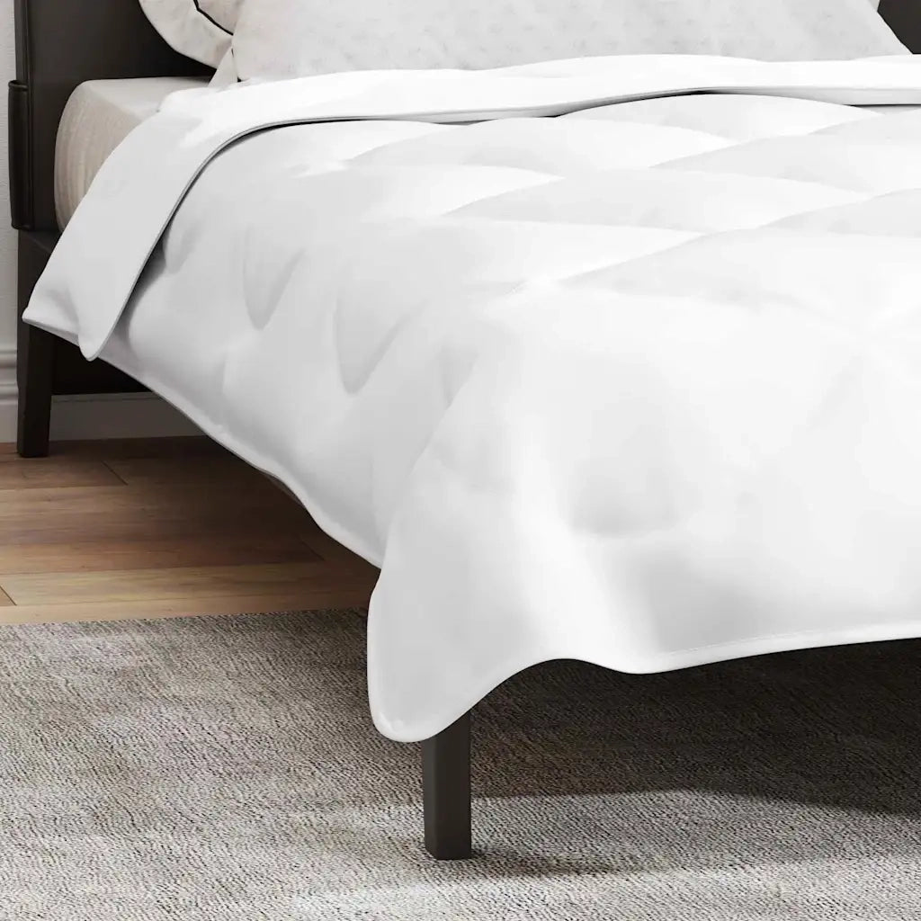 vidaXL Trapunte & Duvet Bianco 155 x 200 cm Microfibra