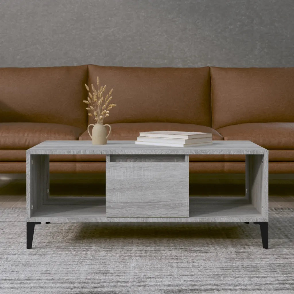 Tavolino salotto | Tavolino da caff¨¨ | Tavolino da Soggiorno Grigio Sonoma 90x50x36,5 cm Legno Multistrato