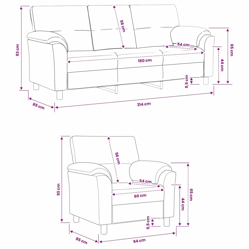 Set di divani 2 pcs Turchese Velluto 3430458