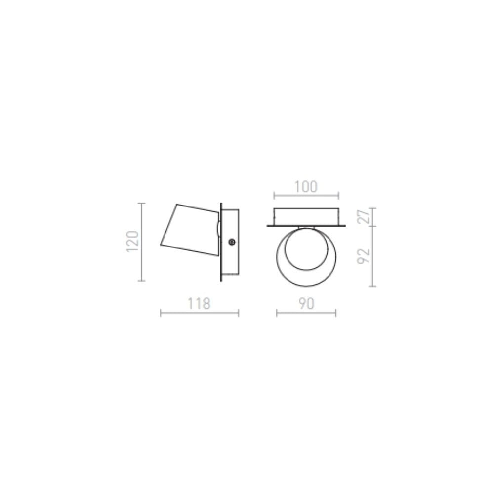 Faretto applique AMADEUS I da parete bianco  230V LED 6W  3000K