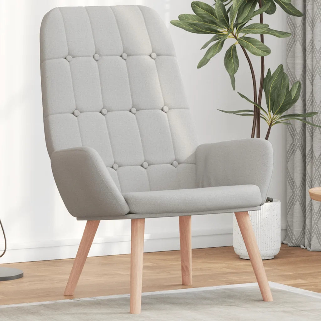 vidaXL Sedia Relax Grigio Nuvola in Tessuto