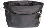 Organizzatore di Borsa Portatile, Espandibile con Cerniera, Impermeabile Nylon, Nero, M, Organizzatore di Borsa Portatile