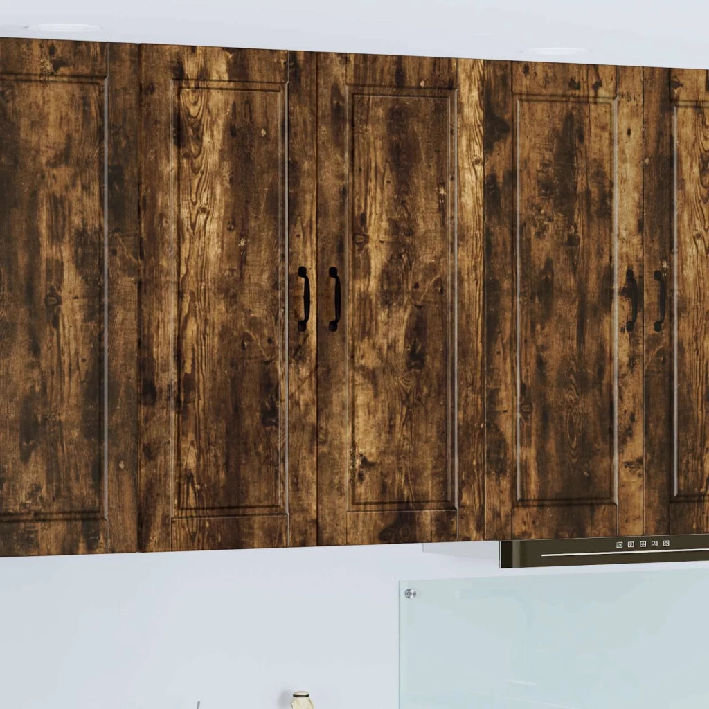 Pensile da cucina | Armadietto a muro PORTO Rovere fum¨¦ 80 x 31 x 100 cm