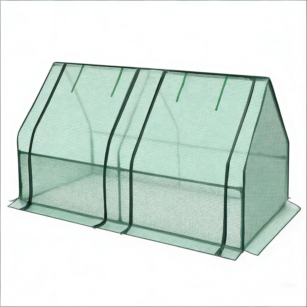 SERRA da giardino 180x90x90 cm Verde in PE e acciaio
