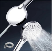Douchekop 2 in 1 con tubo – garanzia di vita del tubo – risparmio d'acqua e alta pressione – regolazione con un solo pulsante di 6 modalità di getto