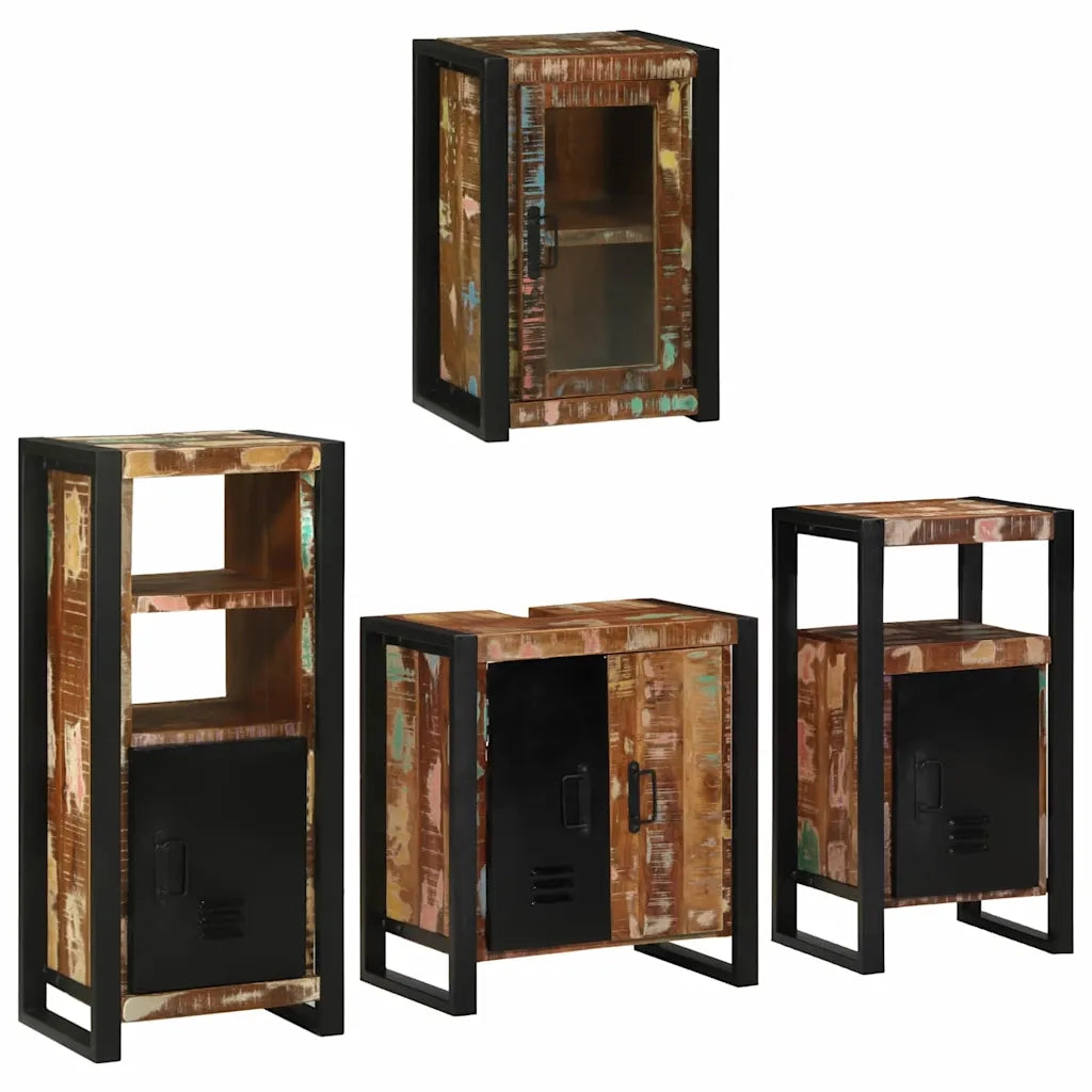 Set di mobili per il bagno 4 pcs Legno massello riciclato 3305695