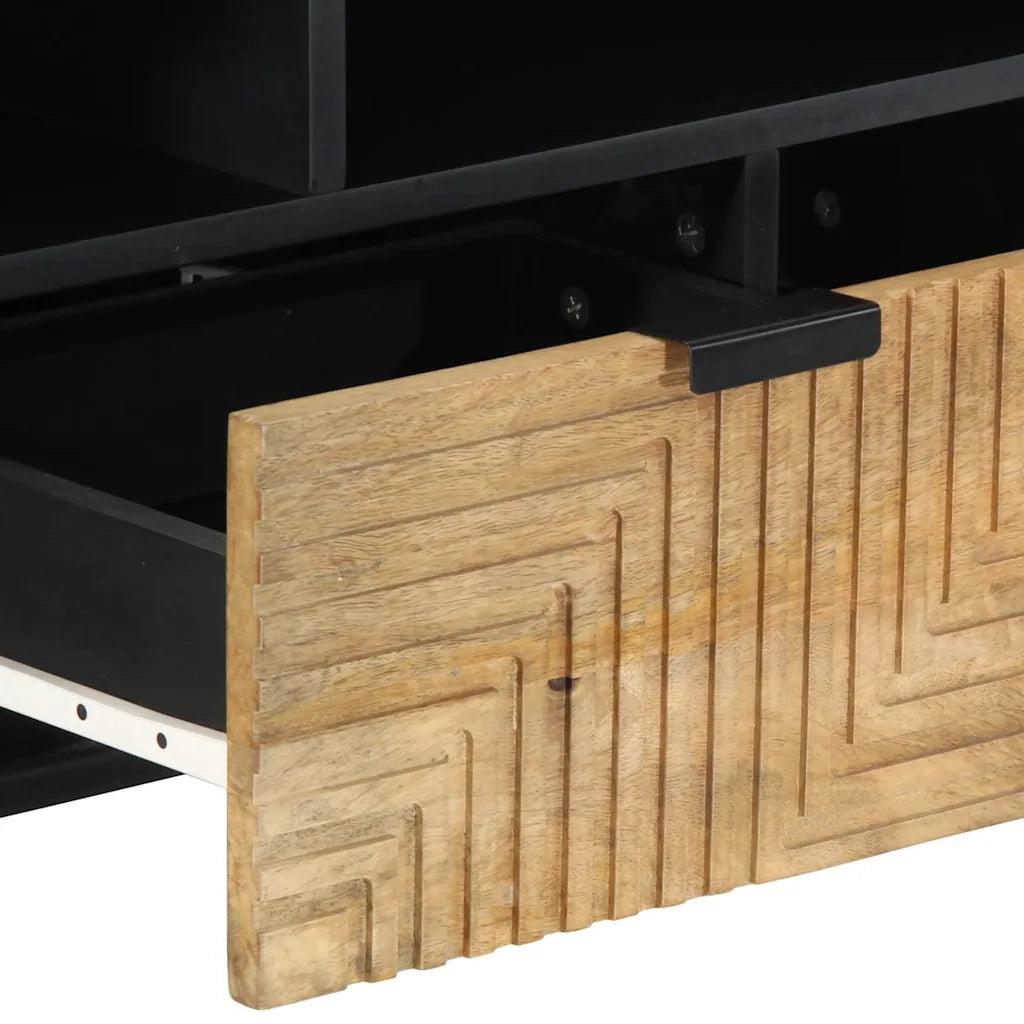 Mobile Porta TV-Mobile per TV-Credenza TV Marrone 100x33x46 cm in Legno Massello di Mango 428585