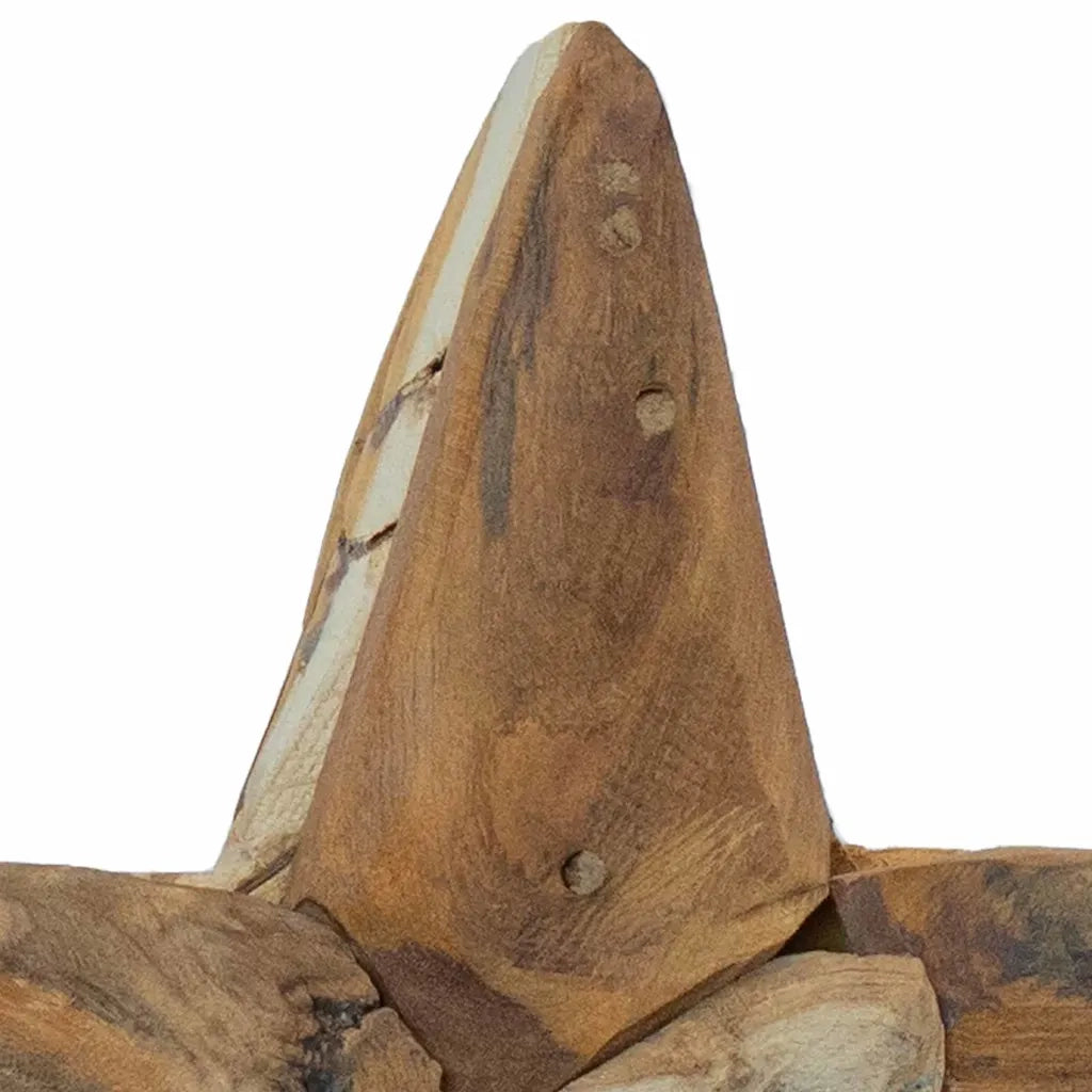 Stella di Natale Marrone 31 x 15 x 46 cm Legno di teak solido 42017934