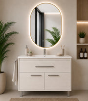 Mobile bagno con lavabo ORIGENBATH BAHIA senza specchio 120x45 cm 1 vasca bianco nordico
