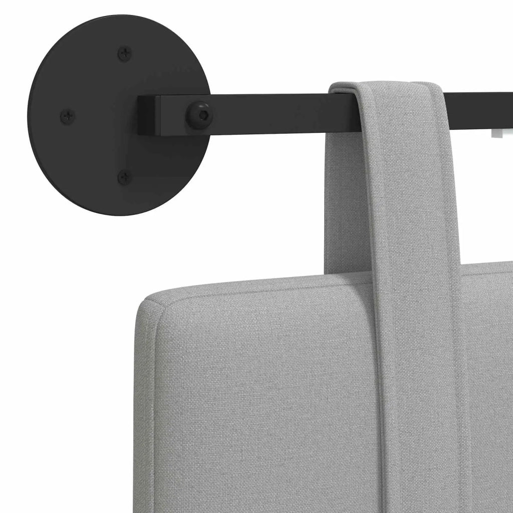 Testiera sospesa Con luce LED Grigio Nuvola Tessuto