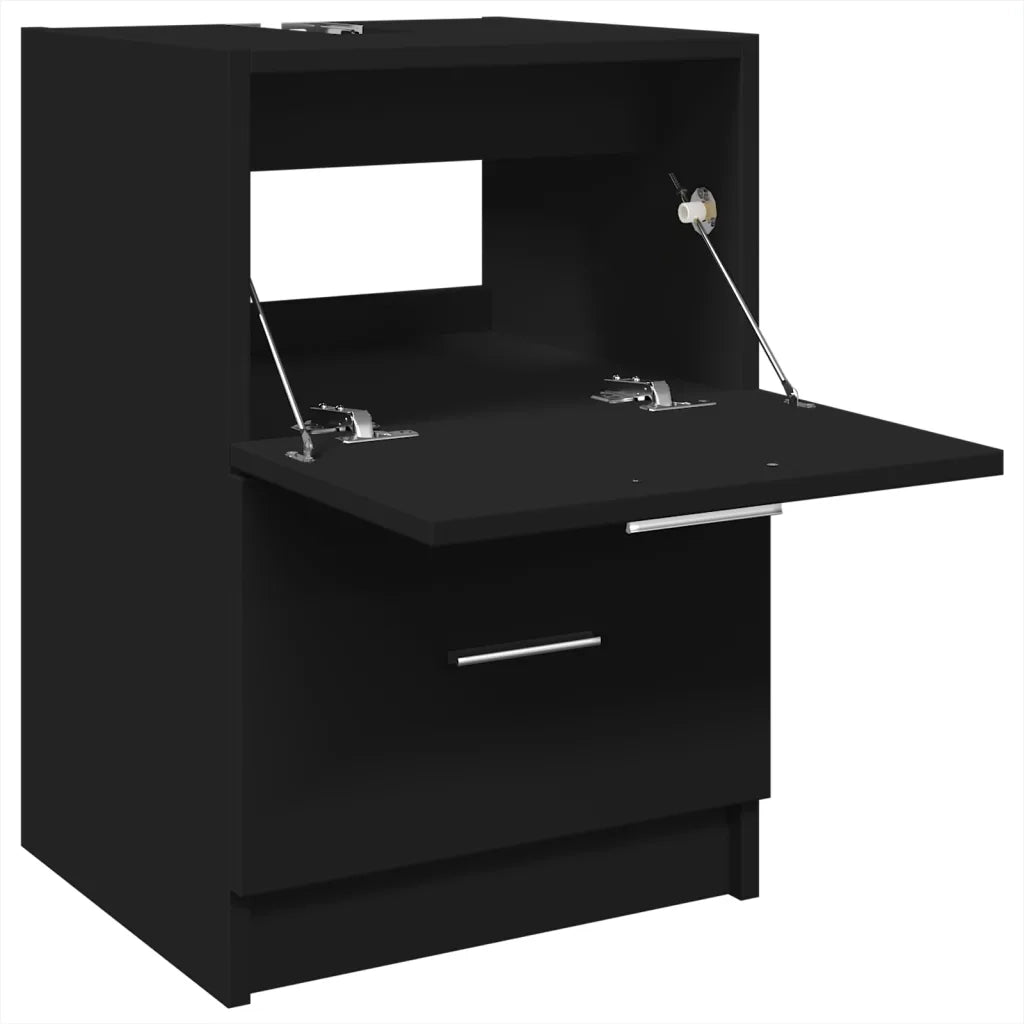 Mobile Lavabo | Armadio Lavabo Nero 80x33x60 cm in Legno Multistrato