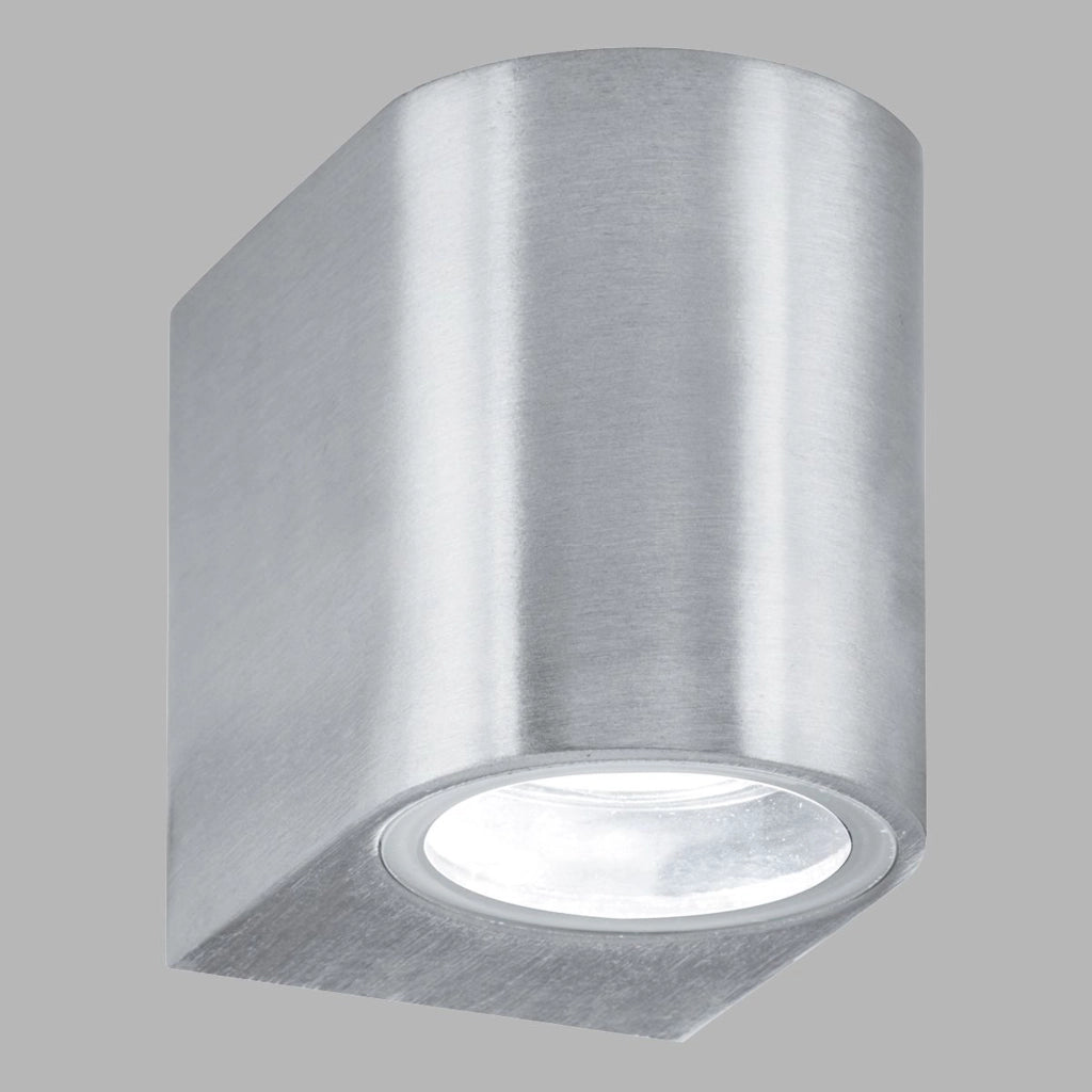 Applique Moderna Eiffel Alluminio Argento Vetro 1 Luce Gu10
